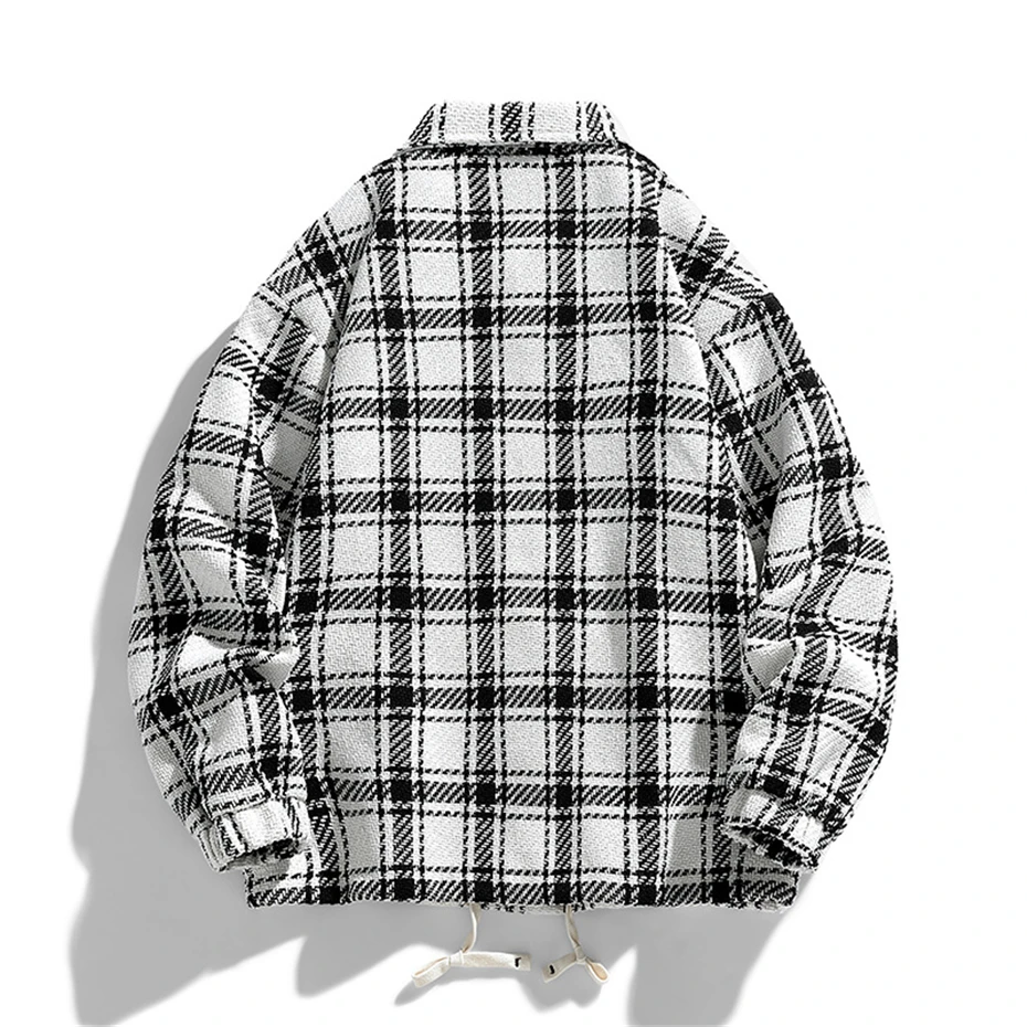Plaid Jacket Men Plus Size 8XL 9XL Jacket Coat Spring Autumn Plaid Coat Male Fashion Casual Button Jackets Outerwear 3
