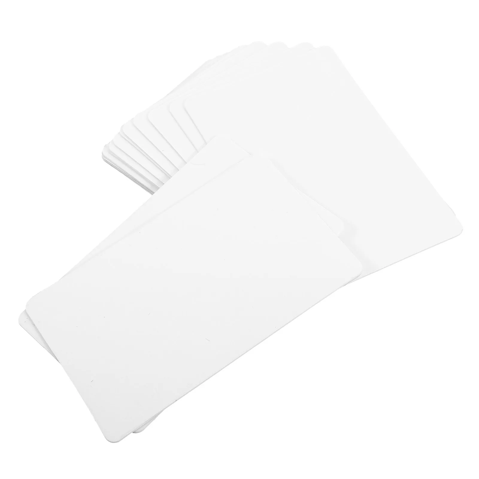 100Pcs PVC 빈 명함 미완성 라벨 경량 페인트 가능 DIY 선물 태그 공예 용품 빈 명함