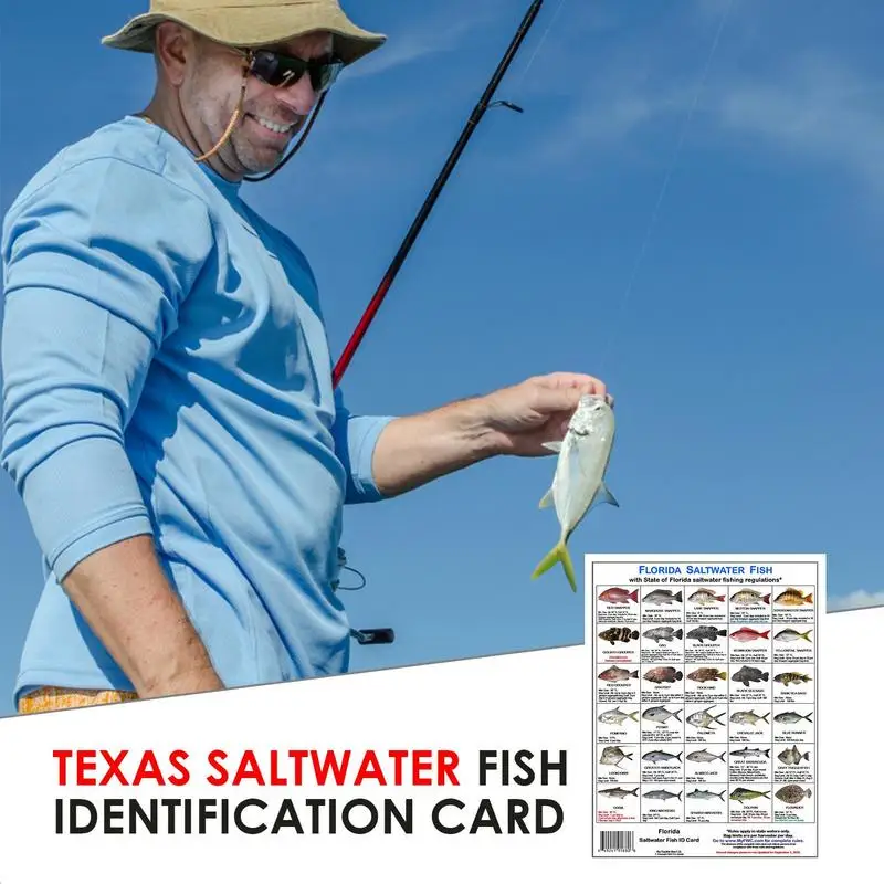 Florida Saltwater Fish Card Color Photos Of Florida Waters Rules Identify  Florida Waters Rules Card For Fishing Enthusiasts - AliExpress