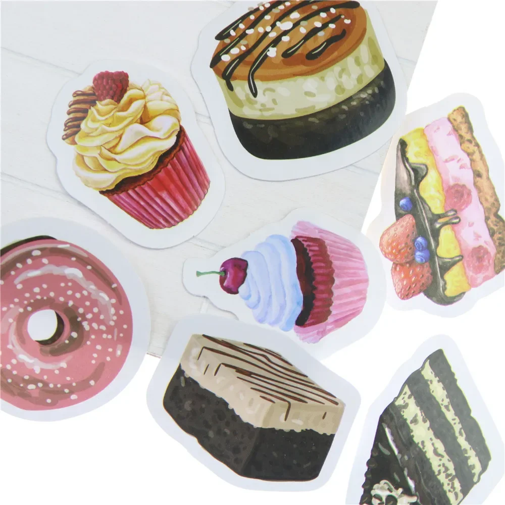 45Pcs/1Boxe Birthday Cake Mini Paper Stickers Decoration Diy Album Diary Clipboard Stickers images - 6
