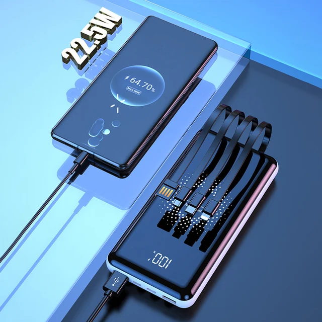 무선 충전 기능, 고속 유선 충전, 다중 출력 포트를 갖춘 대용량 휴대용 전원 은행