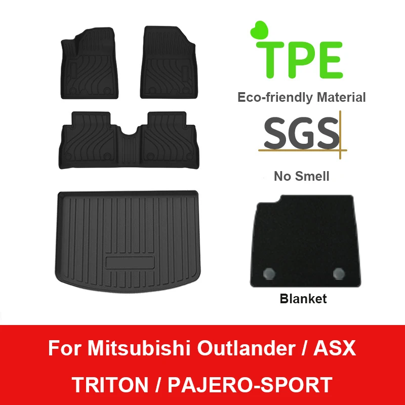 Accessori Per Interni Auto Tappetino In Tpe Per Mitsubishi Outlander 5 7 Posti Tappetino Per Bagagliaio Giapponese Per Axs Triton Pajero-Sport