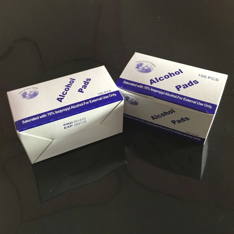 

Y1UF 100 Pcs Wipe Clean Pad Medical Swab Sachet Tool Cleanser