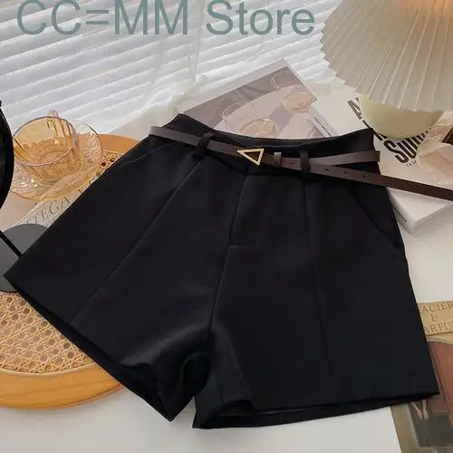 New High Waist Shorts for Women Fashion Casual Loose Solid Wide Leg Pants Shorts Chic Office Ladies Womens Shorts