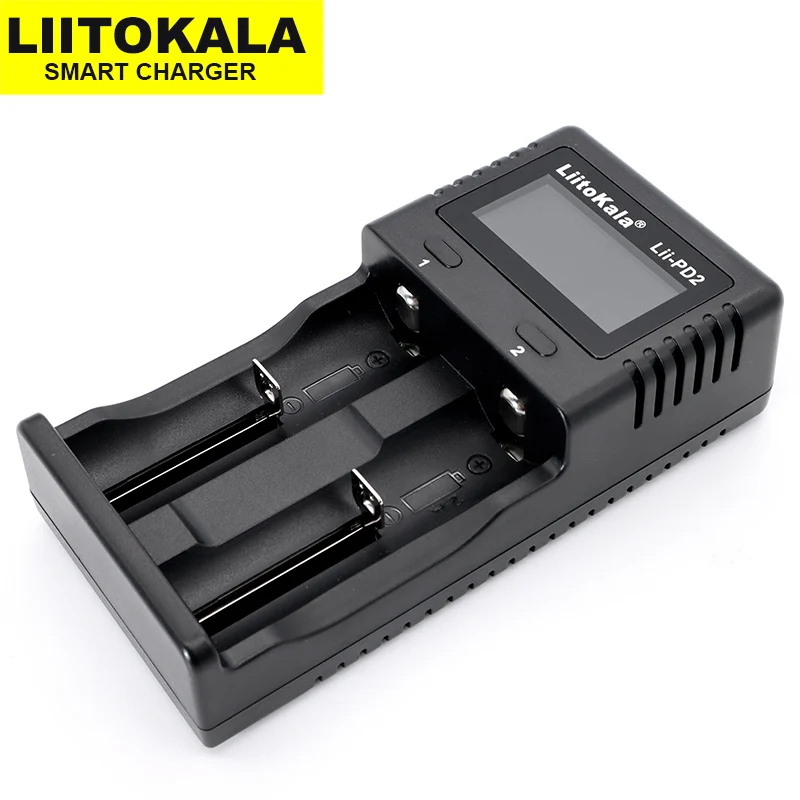 LiitoKala Lii-PD2 LCD 18650 충전기 3.7V 18650 18350 18500 21700 25500 26650 1.2V AA AAA 니켈 수소 리튬 이온 배터리 충전기