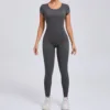 Yoga Set Sexy Backless One-piece Suit Female Rompers Quick Dry Yoga Clothing Workout Bodysuits Flared Sports Jumpsuit Women 2