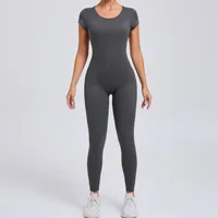 Yoga Set Sexy Backless One-piece Suit Female Rompers Quick Dry Yoga Clothing Workout Bodysuits Flared Sports Jumpsuit Women 2
