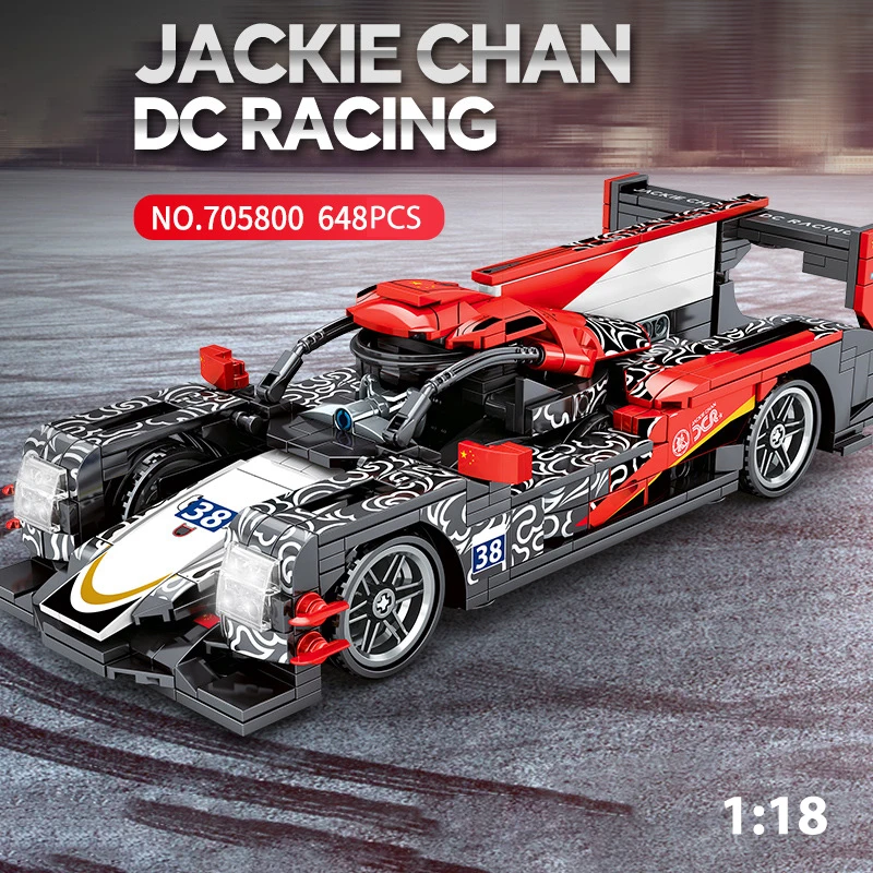 1:18 Technical Jackie Chan DC Racing Formula Car Building Blocks