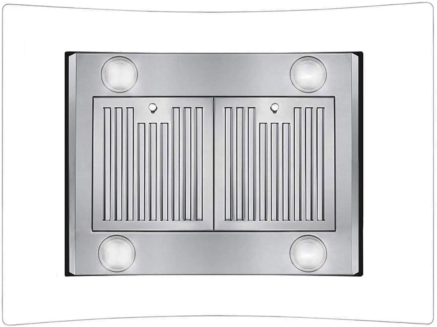Range Hood 36 inch 700 CFM Ceiling Mount Kitchen Stove Hood Ducted with Tempered Glass 4 LED Lights Touch Control 3 Speed 4