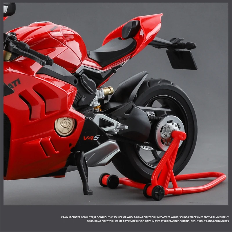 Large Size 1/9 Ducatis Panigale V4S Alloy Racing Motorcycle Simulation Diecast Metal Street Motorcycle Model With Light Kid Gift 3
