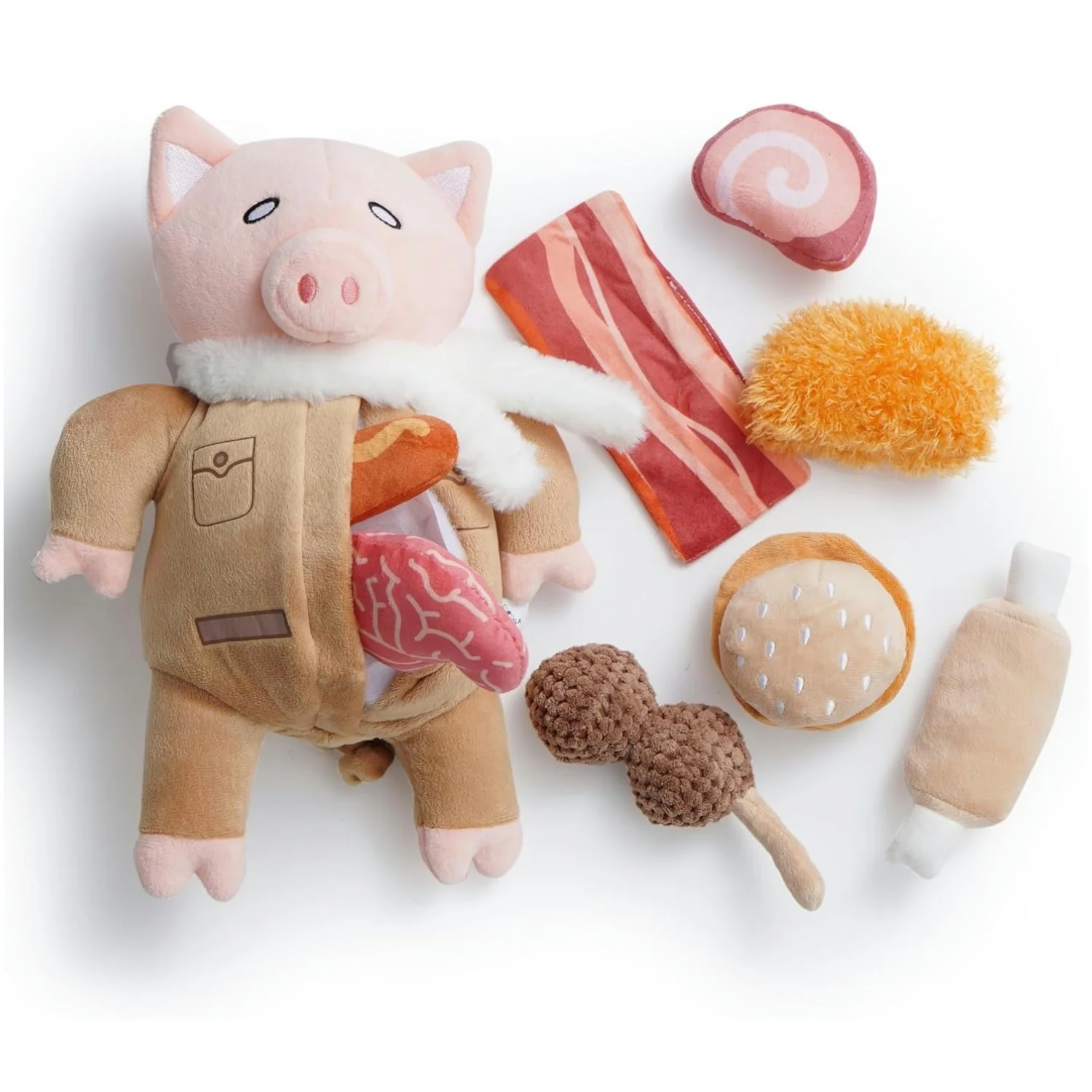 Zombie-Mumien-Hundespielzeug mit Organen: Lustiges, cooles, quietschendes Kauspielzeug für Welpen, kleine und mittelgroße Hunde – Detail 7