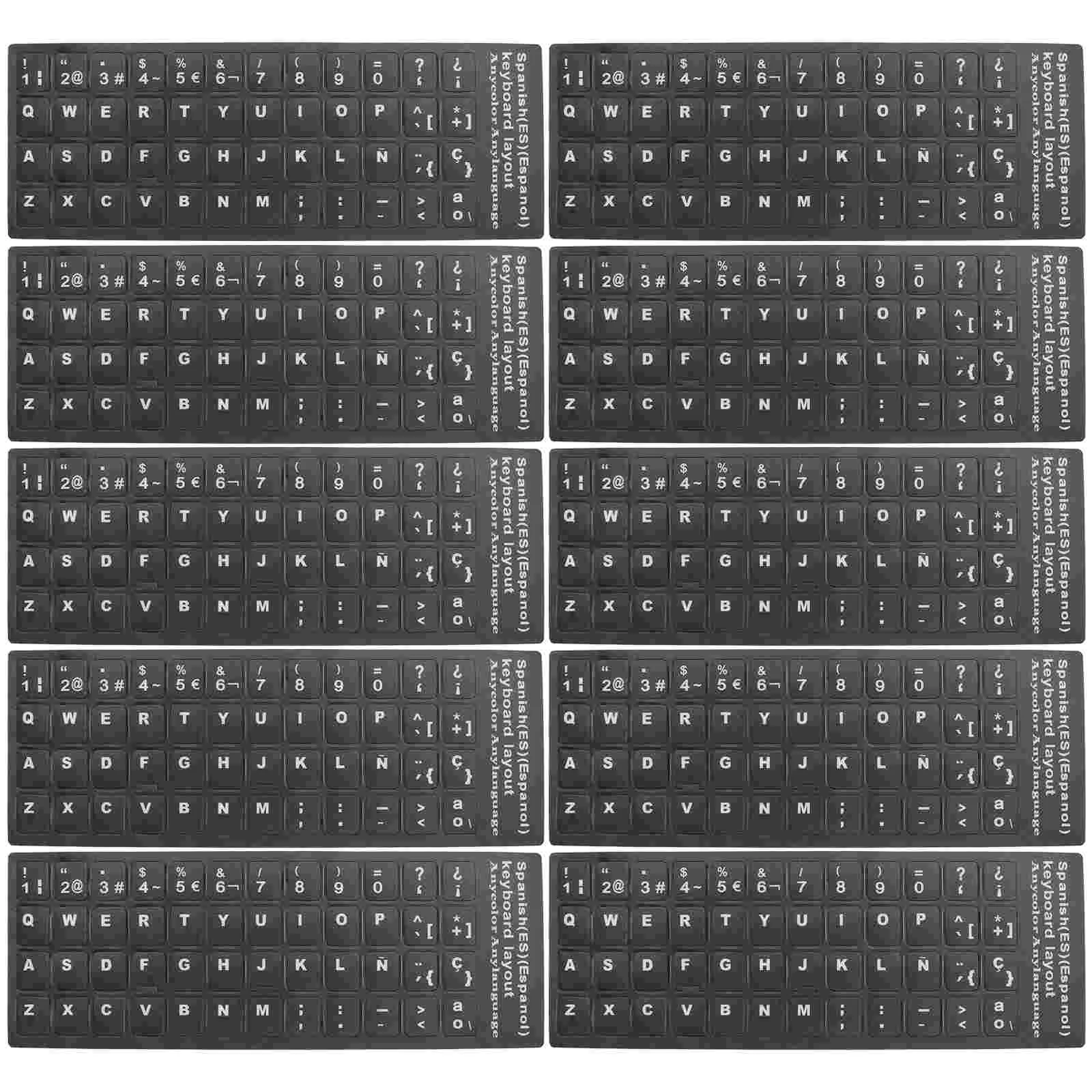 

10Pcs Replacement Keyboard Stickers Multi-language Stickers Keyboard Layout