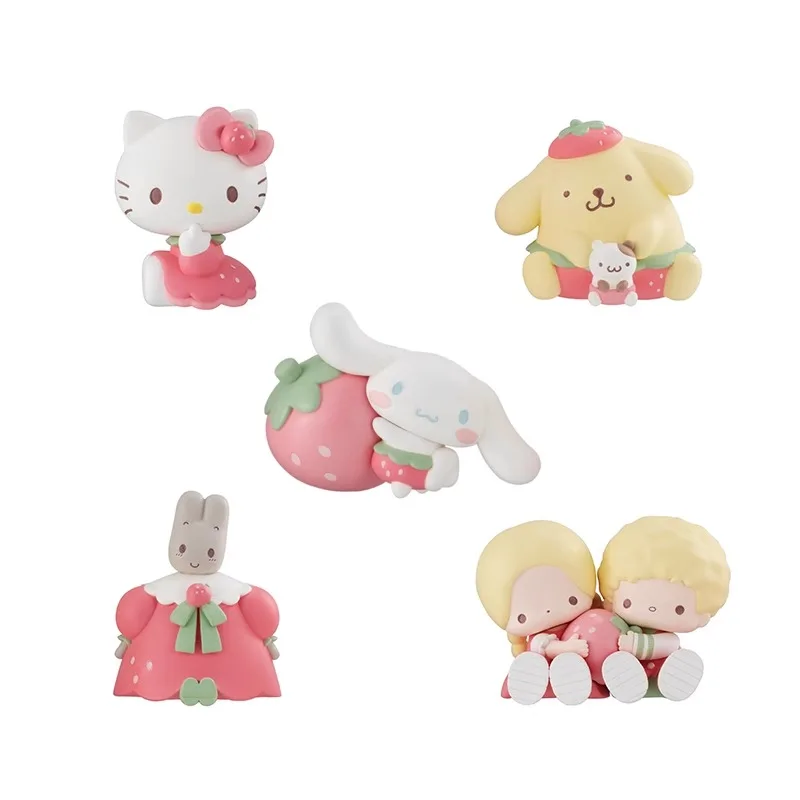 Figurine Hello Kitty Robe Fraise – Sanrio Japon – 3,7 Pouces – NEUF 2024