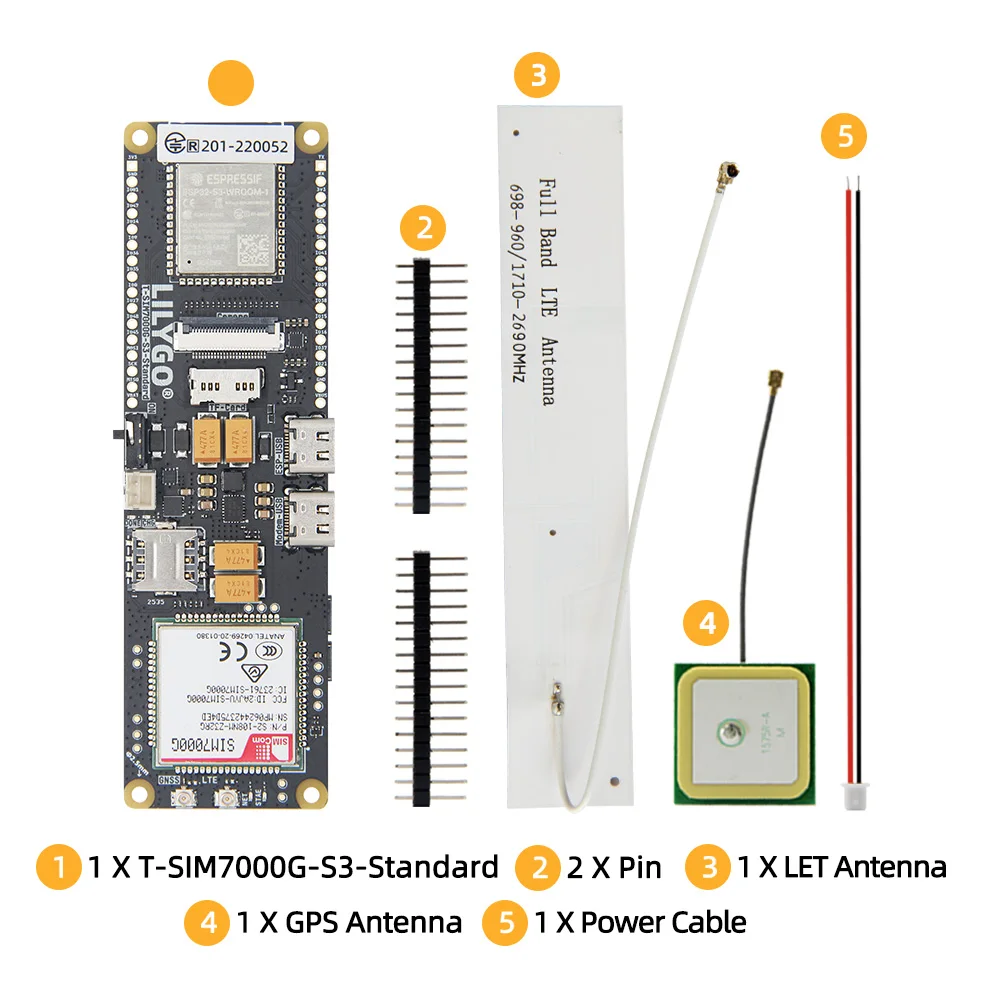 ® T-SIM7000G-S3 ESP32-S3 Dev Board SIM7000G SIM Module Support GSM(2G) LTE Cat-N