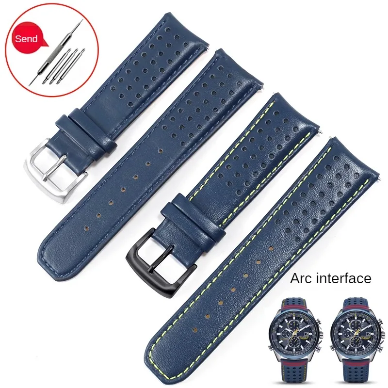 

General Brand Leather Watch Strap With 22/23mm Arc Interface Leather Watch Belt.