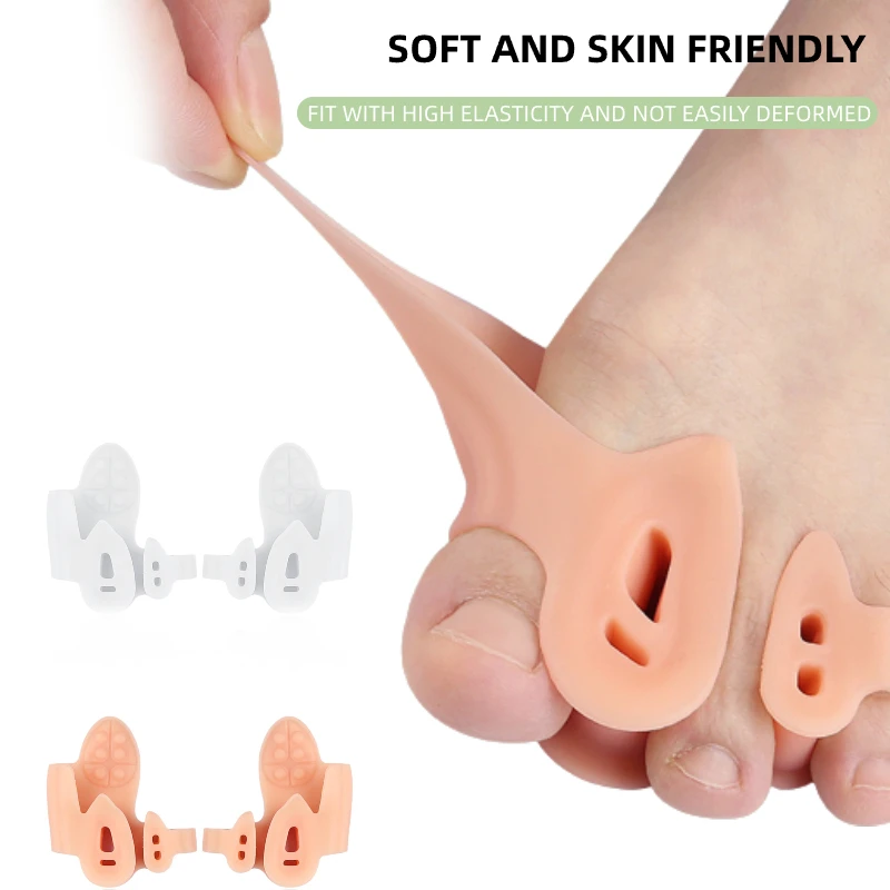 

10pieces=5pairs Gel Big Toe Separator Adjuster Protector Silicone Foot Bone Thumb Valgus Corrector Relief Pain Forefoot Pad