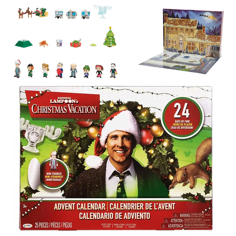 Christmas Vacation Advent Calendar 24 Gifts Christmas Vacation Figures Accessories Countdown Calendar Gift