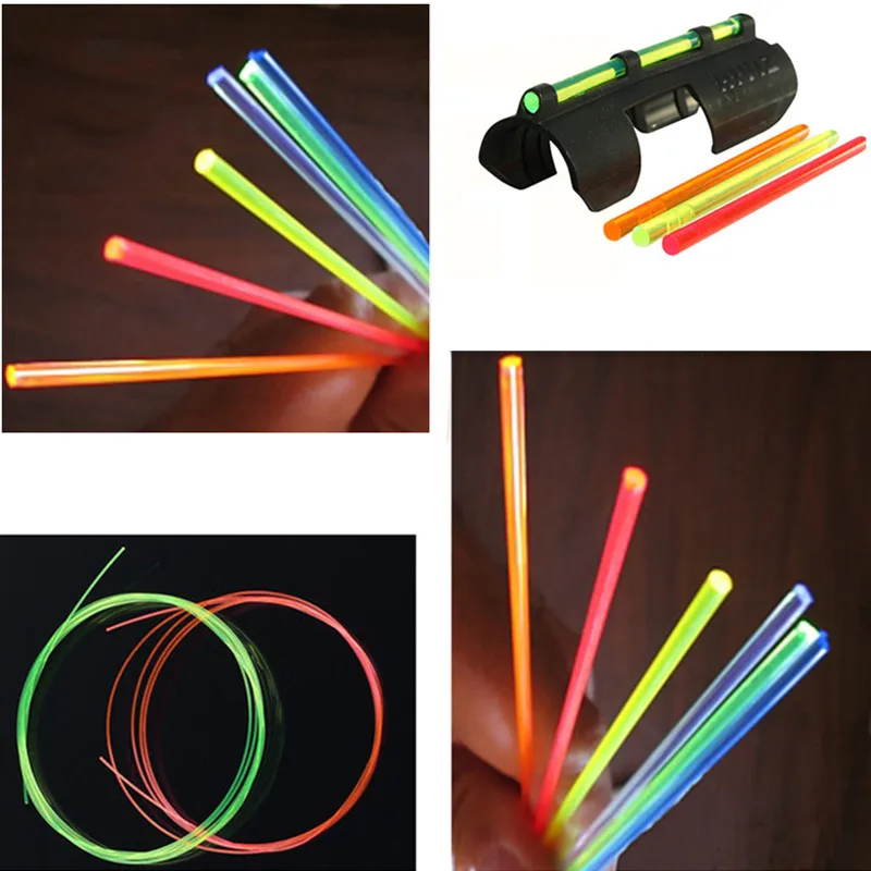 Optic Fiber Red Green Rods 100cm 1mm 1.5mm 2mm for Bow Archery Slingshot Sight Replaceable High Glows Fiber 100CM Length Sizes 3