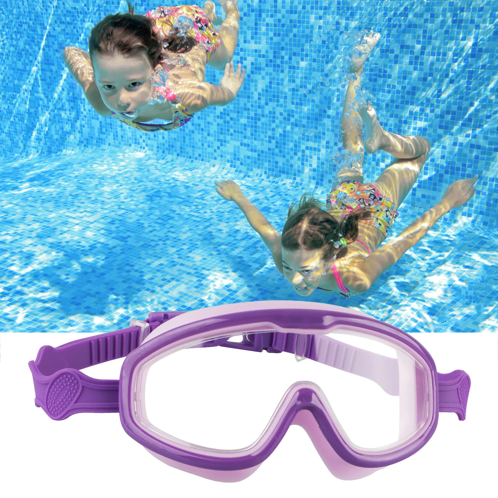 Swim Goggles Swimming Uv Anti Fog Glasses Clear Comfortable Kids Pool Child New 
