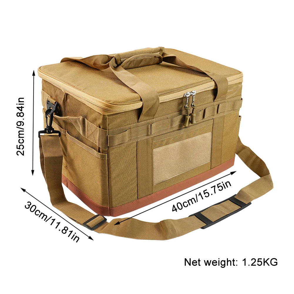 Camping Storage Bag Handheld Hard Picnic Storage Bag Cooking Utensil Organizer Detachable Travel Picnic Bags Camping Supplies