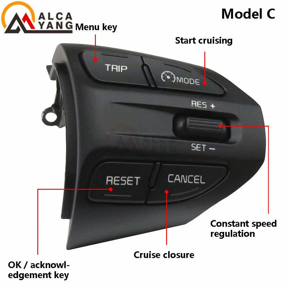 Steering Wheel Button For KIA K2 RIO 2017 2018 2019 2020 2021 RIO X LINE Buttons Bluetooth Phone Cruise Control Volume .