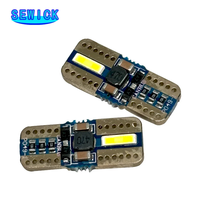 300x 신호 램프 T10 Led 슈퍼 밝은 7020SMD T10 W5W Led Canbus 168 194 자동차 인테리어 독서 빛 주차 램프 12V 화이트