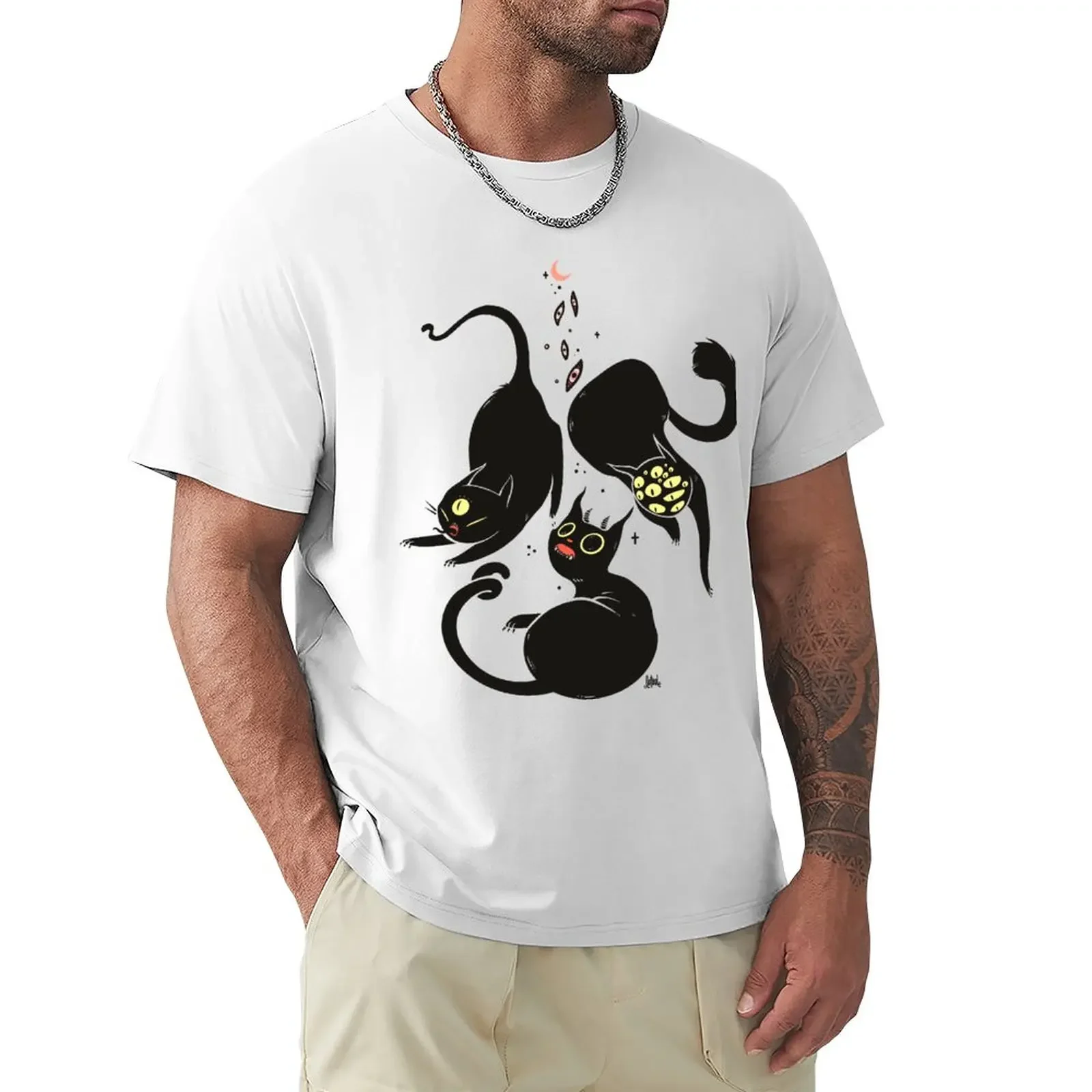 

Strange Many Eyed Black Cats T-Shirt plus sizes new edition t shirts for men pack quick-drying for a boy Men's t shirts