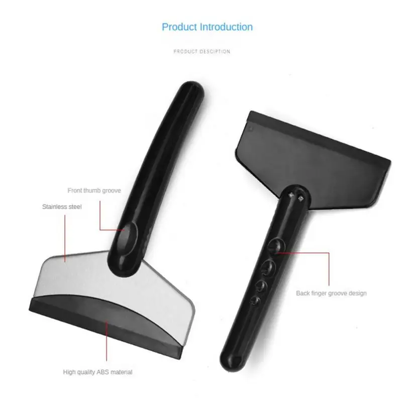 Universal Car Snow Shovel Stainless Steel Multifunction for Winter Windshield Defrost Shovel Scraper Snow Removal Tools Car Supplies windshield shovel,snow shovel,snow ice scraper
