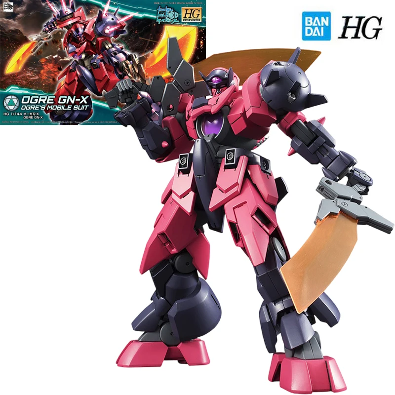 Bandai Genuine Gundam Hg Series Model Garage Kit 1/144 Anime Figure Ogre Gn-X Gundam Ogre Mobile Suit Boy Action Assembly Toy