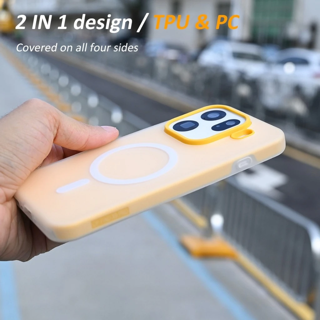 Luxury Magnetic 2-in-1 Frosted Skin-Friendly Liquid Silicone Phone Case Bumper Cover