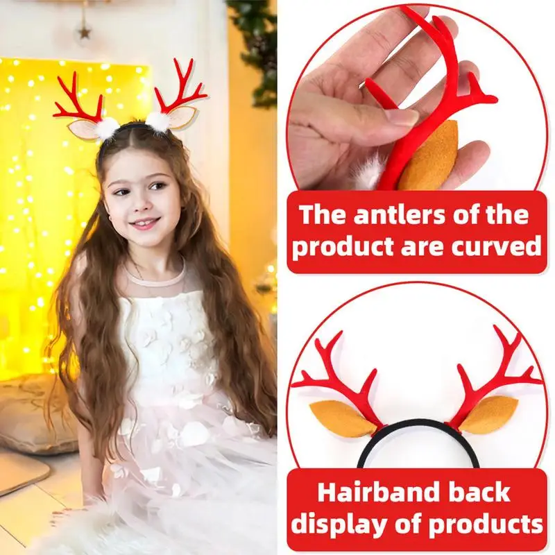 Deer Antler Headband Christmas Women Holiday Party Accessory Headband hair accessories hair headband