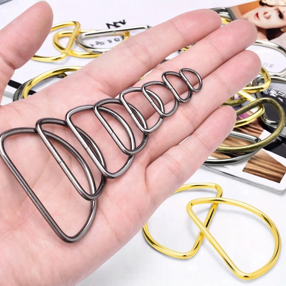 20 Stück Metall-D-Ring-Verbindungsschnalle für Gürtel, Handtasche, Riemen, Tasche, Schuhe, Hardware, DIY-Nähzubehör, 10/12/15/20/25/32/38 mm – Detail 5