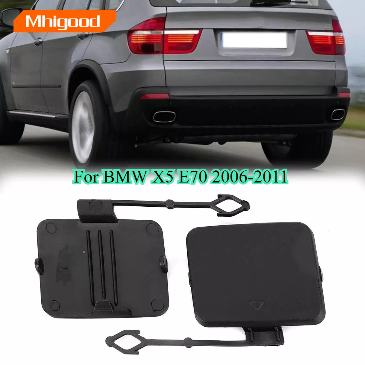 For BMW X5 E70 2006-2011 Car Rear Bumper Tow Hook Eye Cap Towing Hook Cover OE# 51127158447 51127158448 Car Auto Replacement