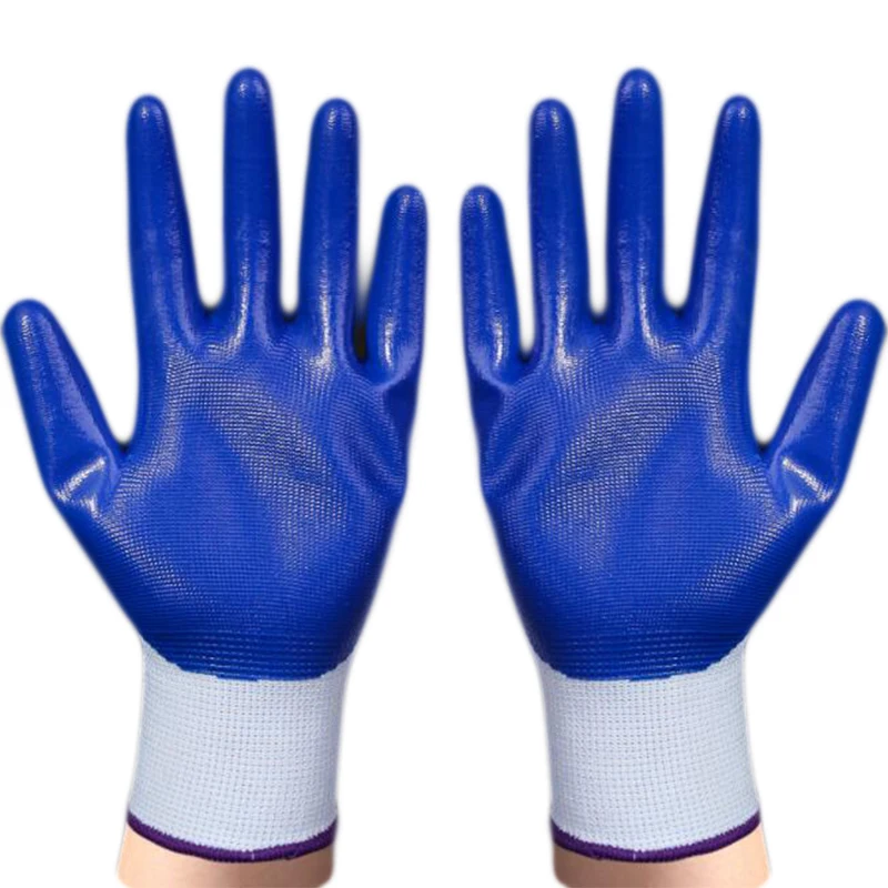 Nitrile Coated Working Gloves Anti-static Gloves For Work Safety Glove Driver Worker Builders Gardening Protective 1Pair
