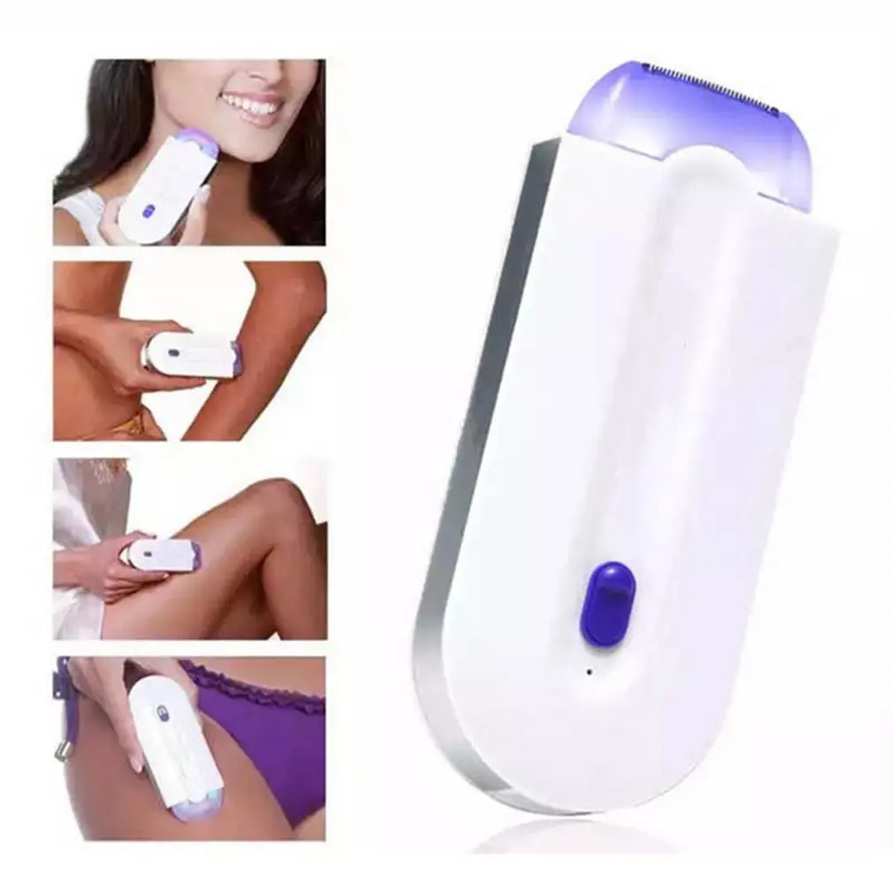 Portable Electric Epilator With Blue Light Painless Hair Removal USB Rechargeable Women Body Face Leg Bikini Shaver Hair Trimmer 2