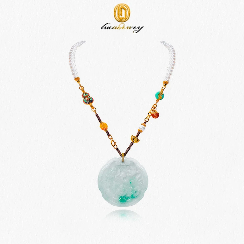 

A-Grade Natural Jade Necklace For Women, S Pure Silver, Freshwater Pearl, National Style