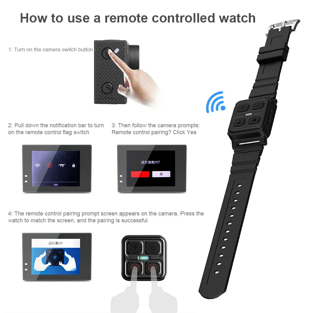 SJCAM Smart Remote Control RF Wrist Remote Controller Watch for