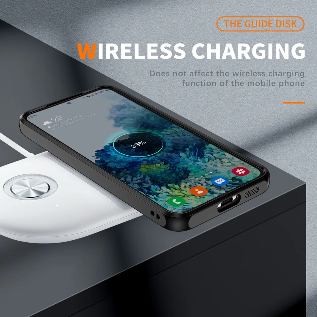 Magnetic Shockproof Translucent Slim Protective Case with Metal Buttons