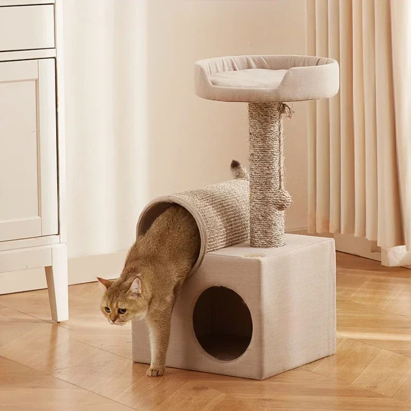 

Household Small Toys for Cats Multi-layer Tunnel Cat's House Stable Structure Cat Scratching Post Natural Sword Cat House