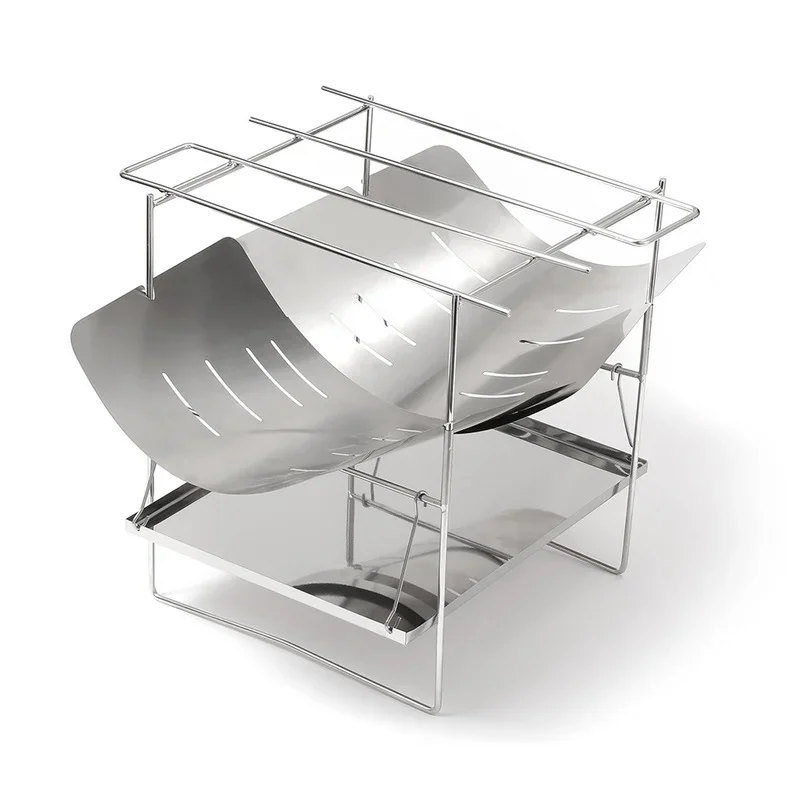 

Outdoor BBQ Grill Stove Outdoor Folding Camping Bonfire Stainless Steel Fire Rack Picnic Camping Fishing Hiking