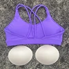 Women Cross Straps Sports Bra Gym Workout Crop Top Yoga Vest High Impact Fitness Bralette Push Up Running Tight Padded Underwear 6