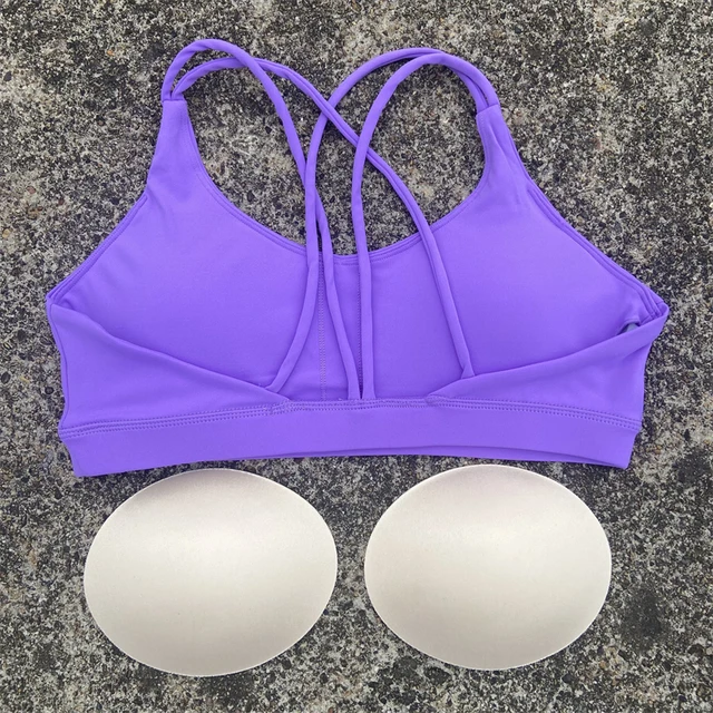 Women Cross Straps Sports Bra Gym Workout Crop Top Yoga Vest High Impact Fitness Bralette Push Up Running Tight Padded Underwear 6