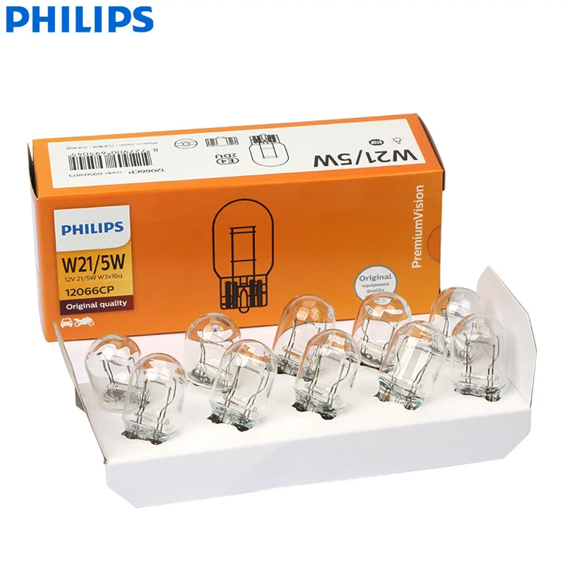 Philips W21/5W T20 7443 Vision Auto Turn Signal Lamps Original Stop Light  Rear Light Standard DRL Bulbs 12066CP Wholesale 10pcs