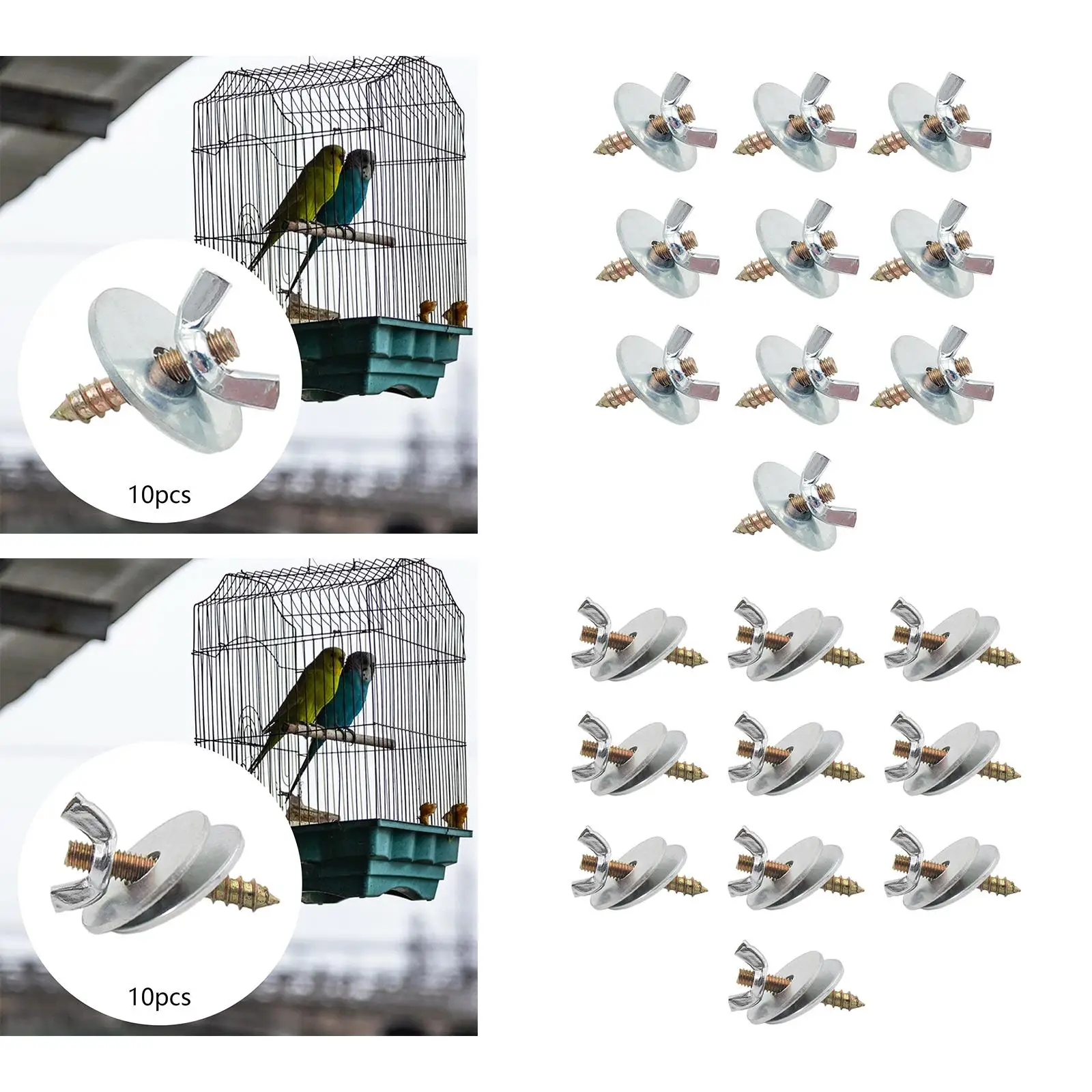 10 Pieces M5*30 Bird Perches Fitting Screws Nut Kits Bird Cage Screws Nut Screw Mount Kits for Rack Building Wood Birds Perch 10 Pieces M5*30 Bird Perches Fitting Screws Nut Kits Bird Cage Screws Nut Screw Mount Kits for Rack Building Wood Birds Perch