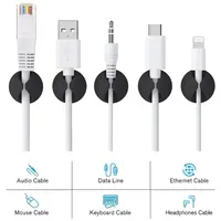 5/50Pcs Mini Cable Winder Organizer USB Charging Cable Clips Desk Tidy Organiser Wire Cord Holder Protectors In Home Office Car 4