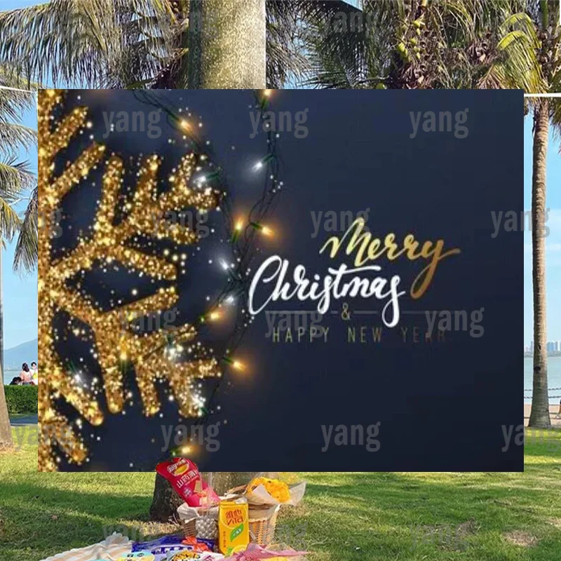 

Мультфильм с новым годом Золотой Снежинка подарки пользовательские красочные точки Счастливого Рождества декорация фон баннер вечевечерние фон