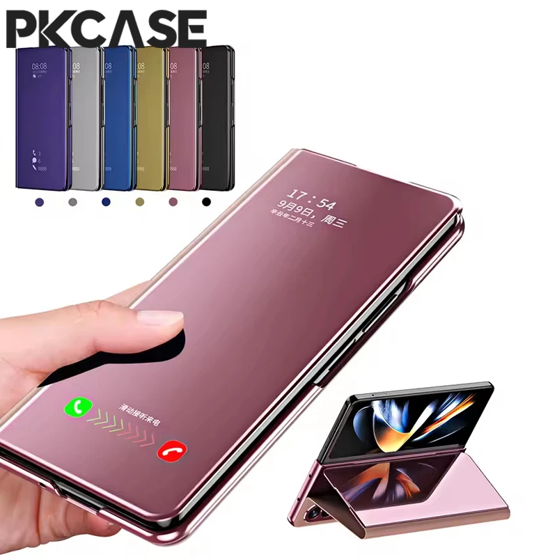 Smart Mirror Flip Leather Phone Case - Premium Design Cover