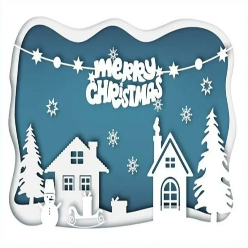 Fustelle in metallo con scritta Merry Christmas, per biglietti