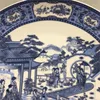 Jingdezhen Antique Porcelain Blue And White Figures Porcelain Decor Plate Ornament Chinese Home Study Decoration Ornament ZF277 2