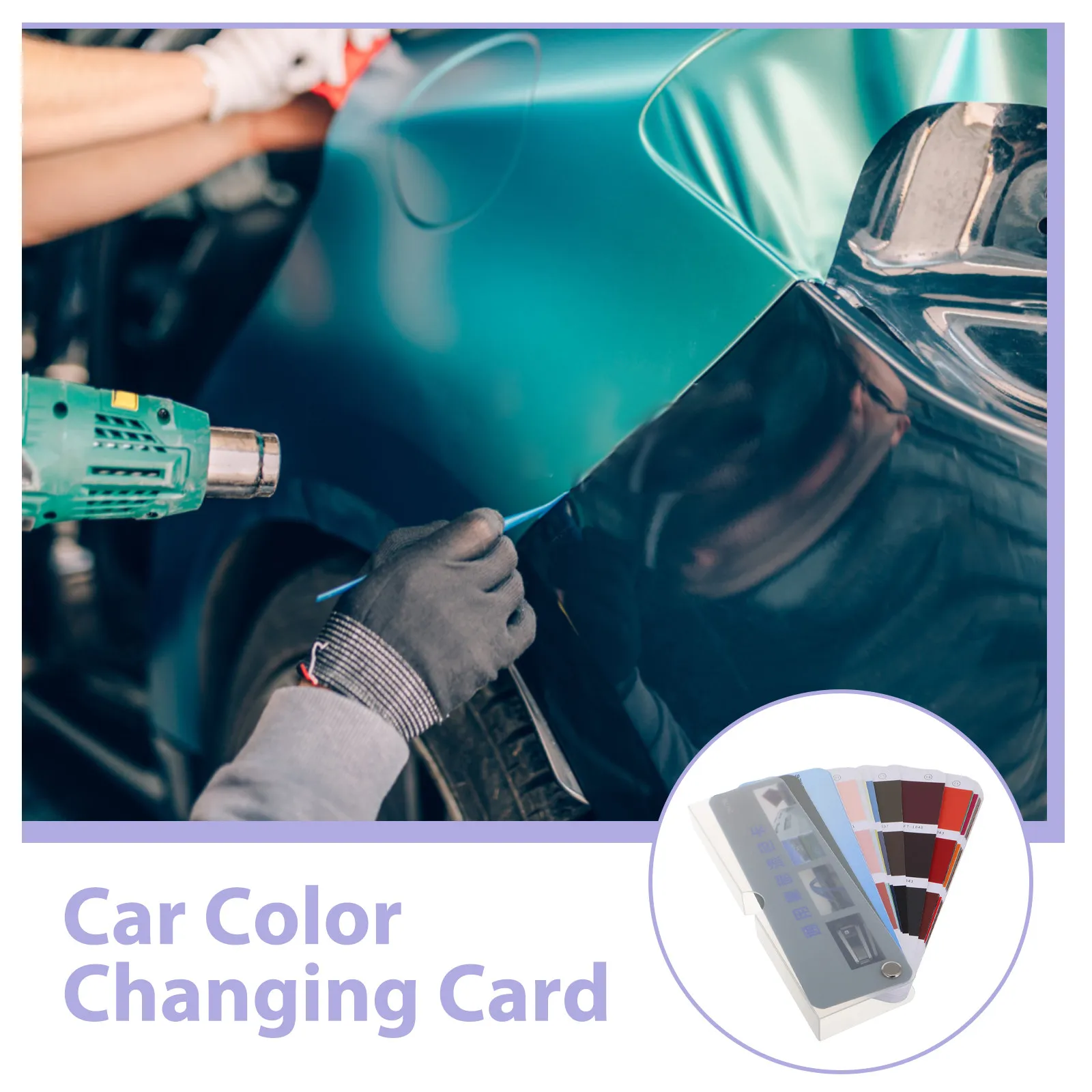 1세트 페인트 색상 샘플 카드 세트 바닥 금속 자동차 페인트 샘플 DIY 프로젝트용 휴대용 표준 매칭 도구 114